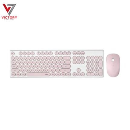 Rapoo X260 Keyboard and Mouse Combo Wireless Desktop Keyboard - Pink